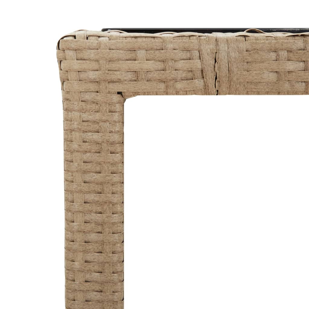 -Delige Tuinset Met Kussens Poly Rattan Beige