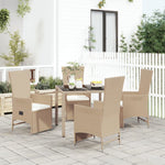 -Delige Tuinset Met Kussens Poly Rattan Beige