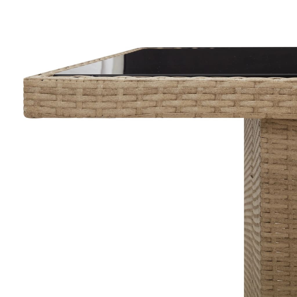 -Delige Tuinset Met Kussens Poly Rattan Beige