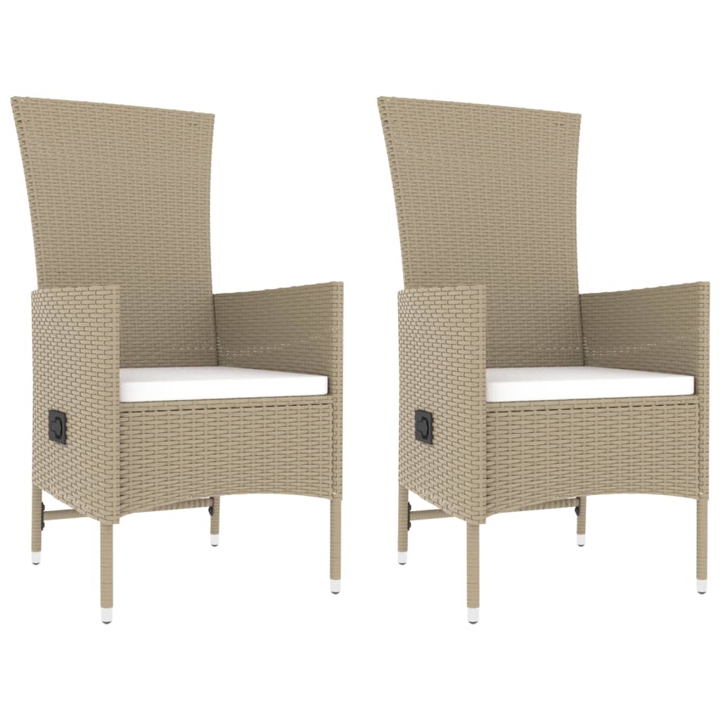 -Delige Loungeset Poly Rattan En Staal Beige