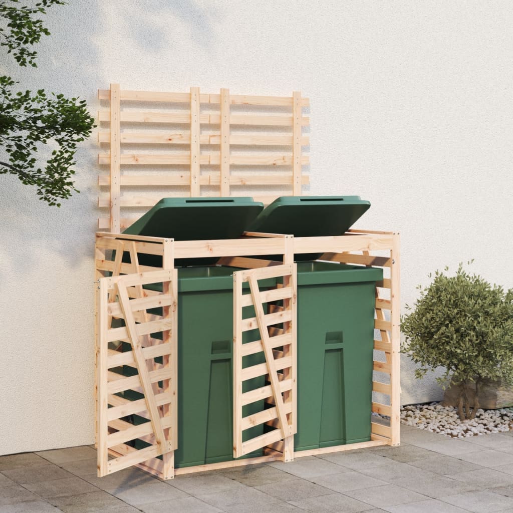 Containerberging Dubbel Massief Grenenhout Zwart