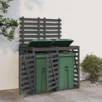 Containerberging Dubbel Massief Grenenhout Zwart