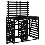 Containerberging Dubbel Massief Grenenhout Zwart