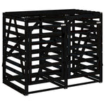 Containerberging Dubbel Massief Grenenhout Zwart