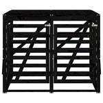 Containerberging Dubbel Massief Grenenhout Zwart