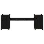 Bankje Met Plantenbakken 80X36X63 Cm Grenenhout Zwart