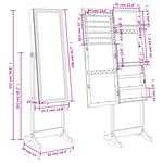 Sieradenkast Met Spiegel En Led-Verlichting Vrijstaand