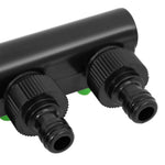 Kraanadapter 4-Wegs 19,5X6X11 Cm Abs & Pp Groen En Zwart