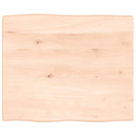 Tafelblad Natuurlijke Rand 40X40X(2-6) Cm Massief Eikenhout Naturel
