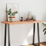 Tafelblad Natuurlijke Rand Eikenhout Lichtbruin