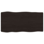 Tafelblad Natuurlijke Rand 80X40X(2-4) Cm Eikenhout Donkerbruin