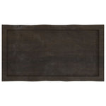 Tafelblad Natuurlijke Rand 80X40X(2-4) Cm Eikenhout Donkerbruin