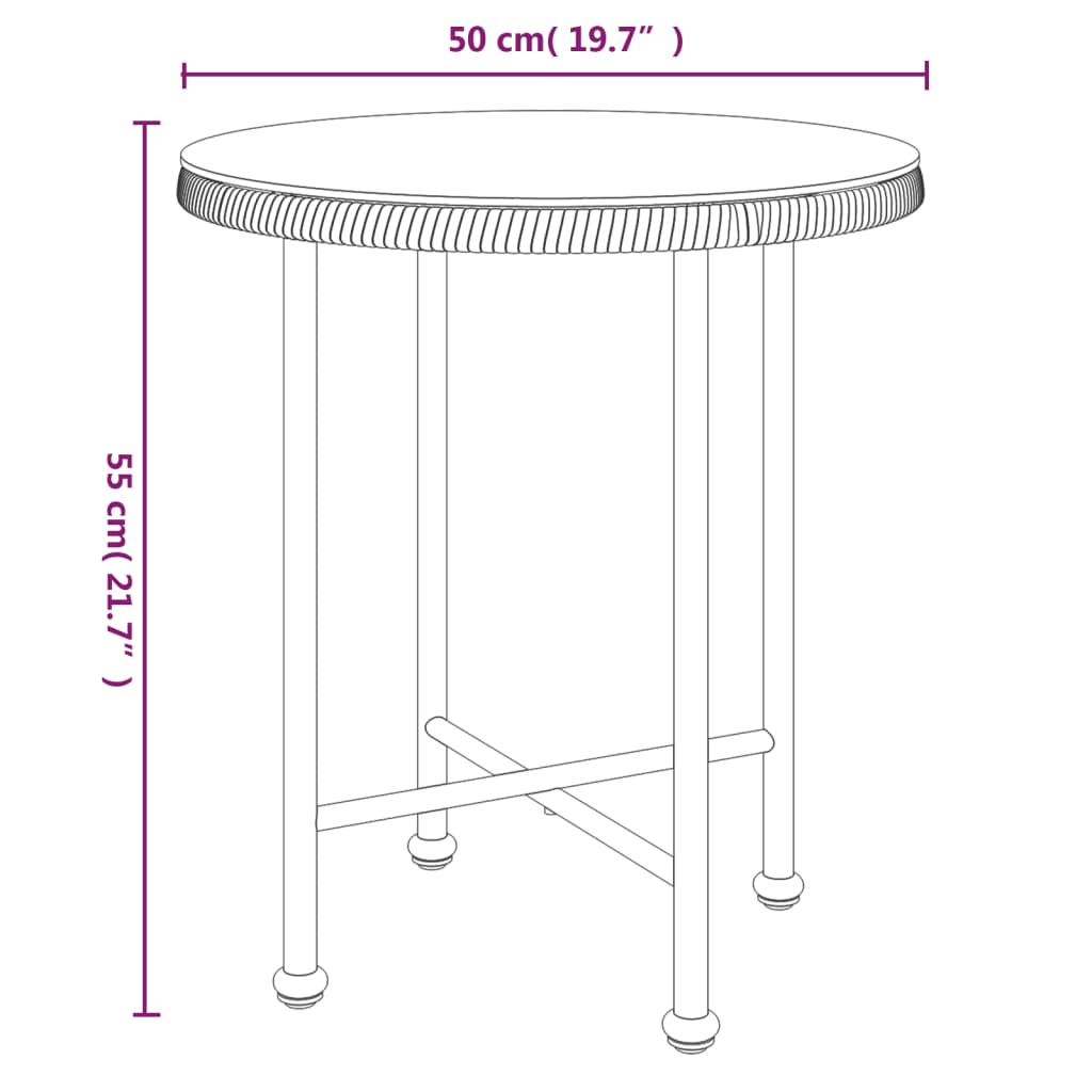 -Delige Tuinset Poly Rattan