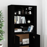 Hoge Kast Bewerkt Hout