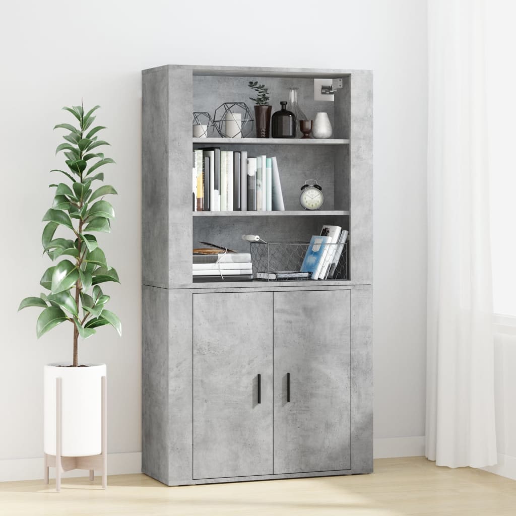Hoge Kast Bewerkt Hout