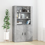 Hoge Kast Bewerkt Hout