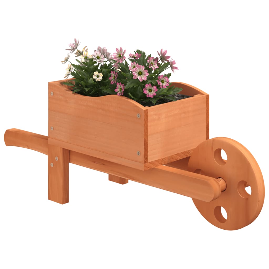 Plantenbakken Kruiwagen 2 St 47X15X19 Cm Massief Vurenhout