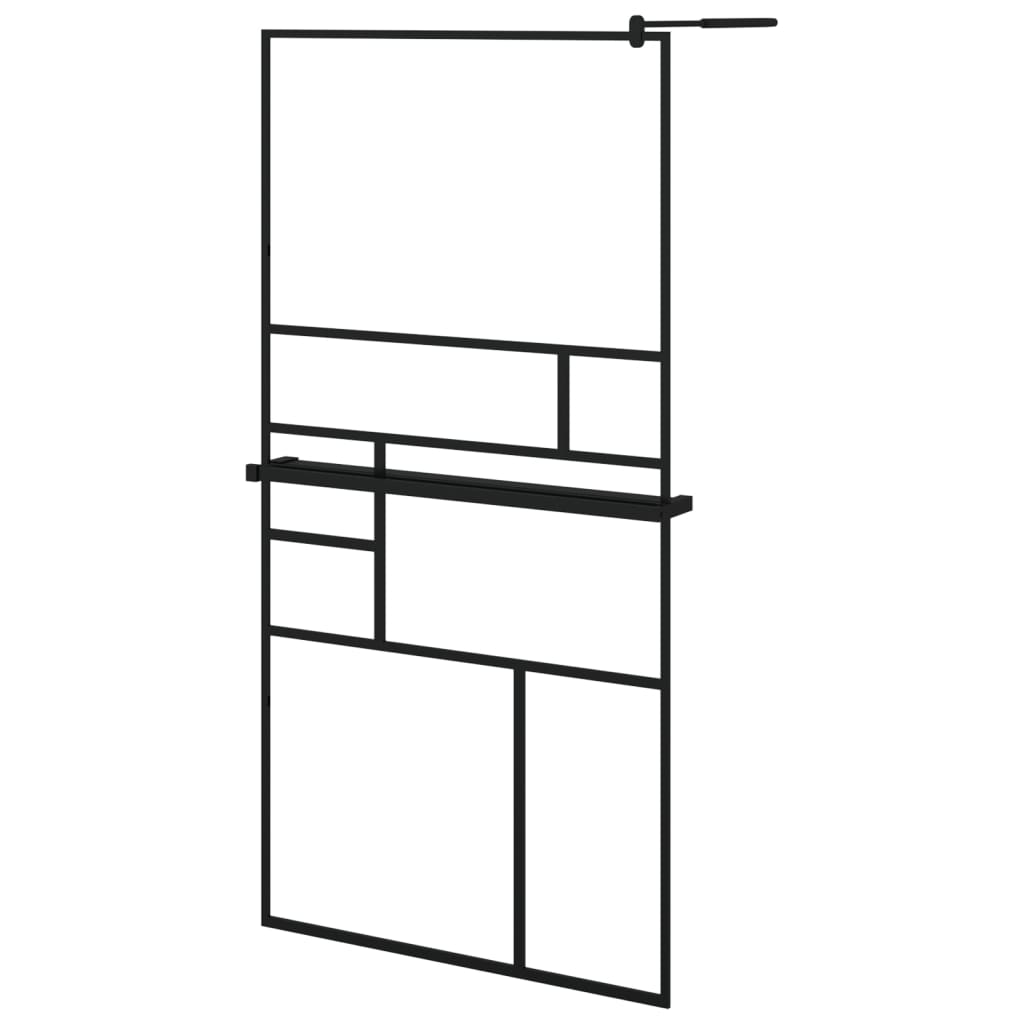 Inloopdouchewand Met Schap Esg-Glas Aluminium