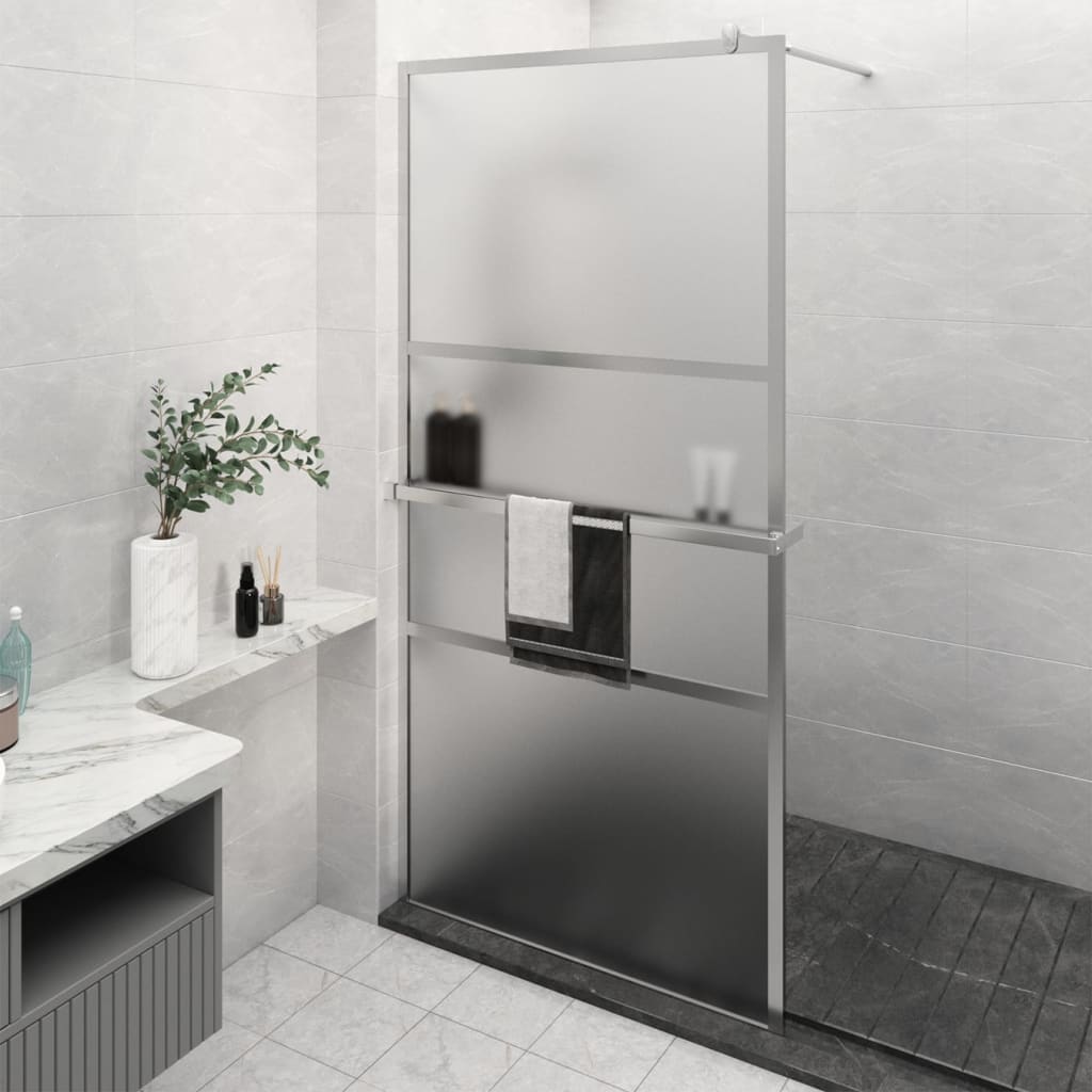 Inloopdouchewand Met Schap Esg-Glas Aluminium