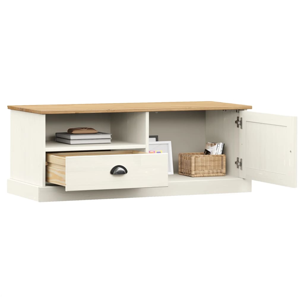 Tv-Meubel Vigo 06X40X40 Cm Massief Grenenhout