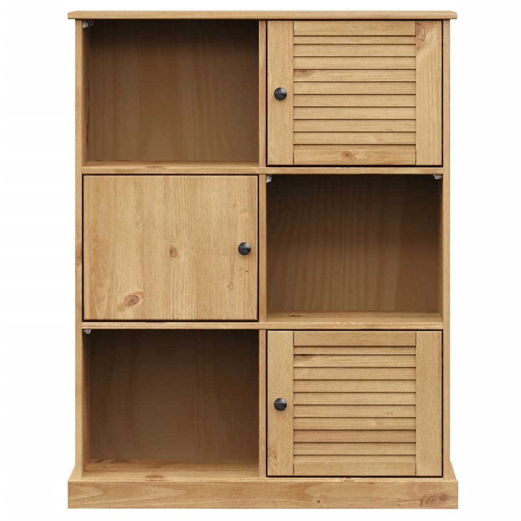 Boekenkast Vigo 90X35X114,5 Cm Massief Grenenhout