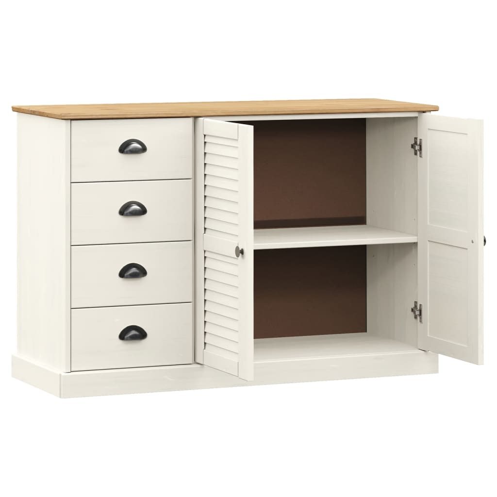 Dressoir Met Lades Vigo 113X40X75 Cm Massief Grenenhout