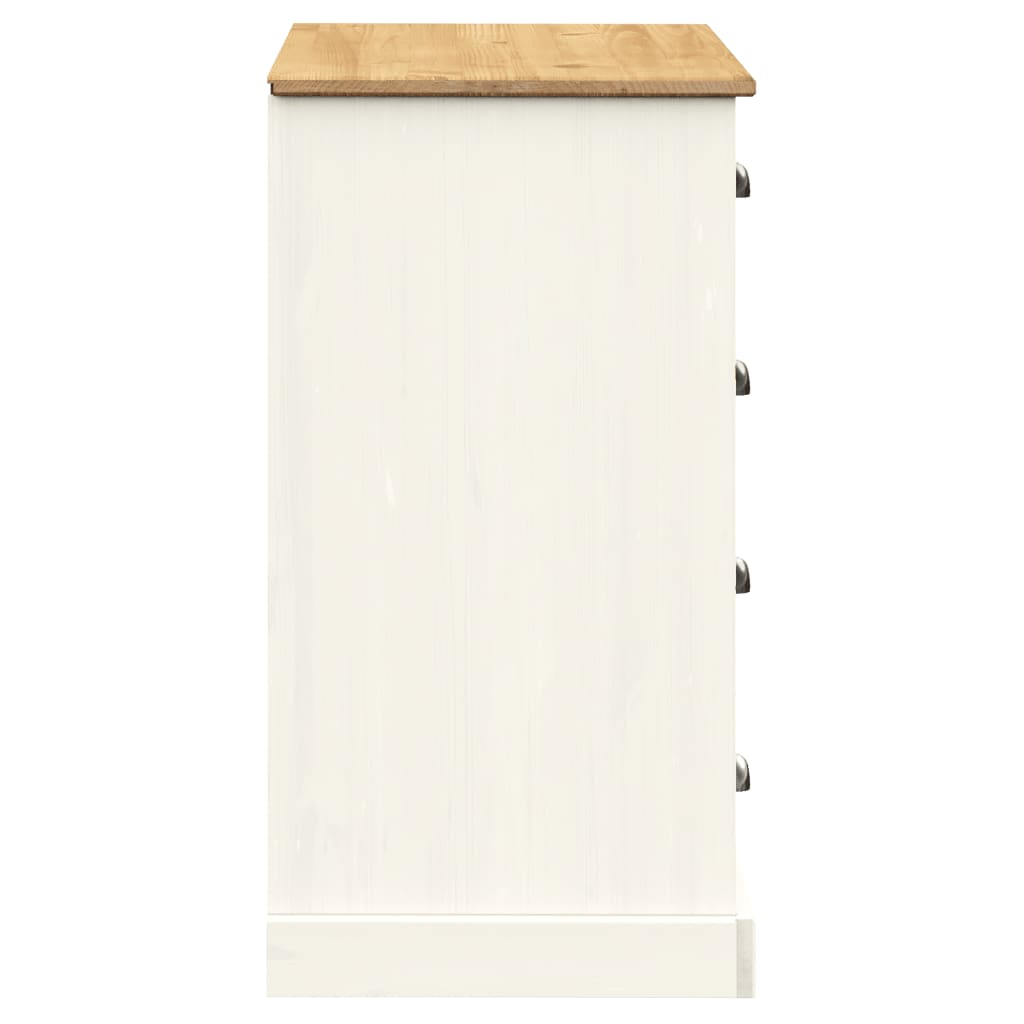 Dressoir Met Lades Vigo 113X40X75 Cm Massief Grenenhout