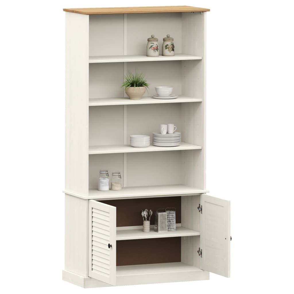 Boekenkast Vigo 85X35X170 Cm Massief Grenenhout