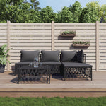 5-Delige Loungeset Met Kussens Staal