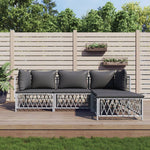 5-Delige Loungeset Met Kussens Staal