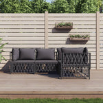 5-Delige Loungeset Met Kussens Staal