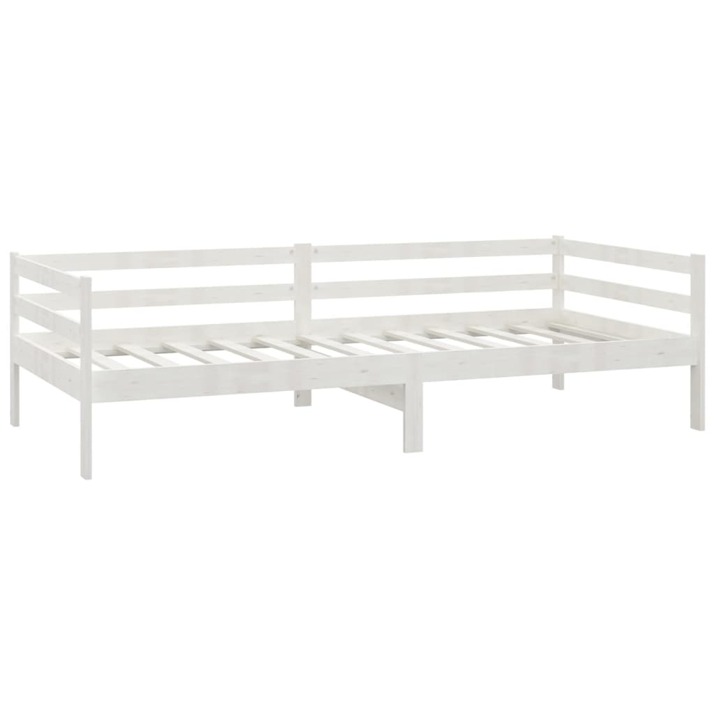 Slaapbank Zonder Matras 90X200 Cm Massief Grenenhout Wit