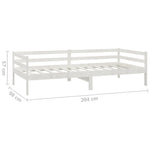 Slaapbank Zonder Matras 90X200 Cm Massief Grenenhout Wit