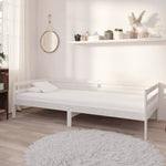 Slaapbank Zonder Matras 90X200 Cm Massief Grenenhout Wit