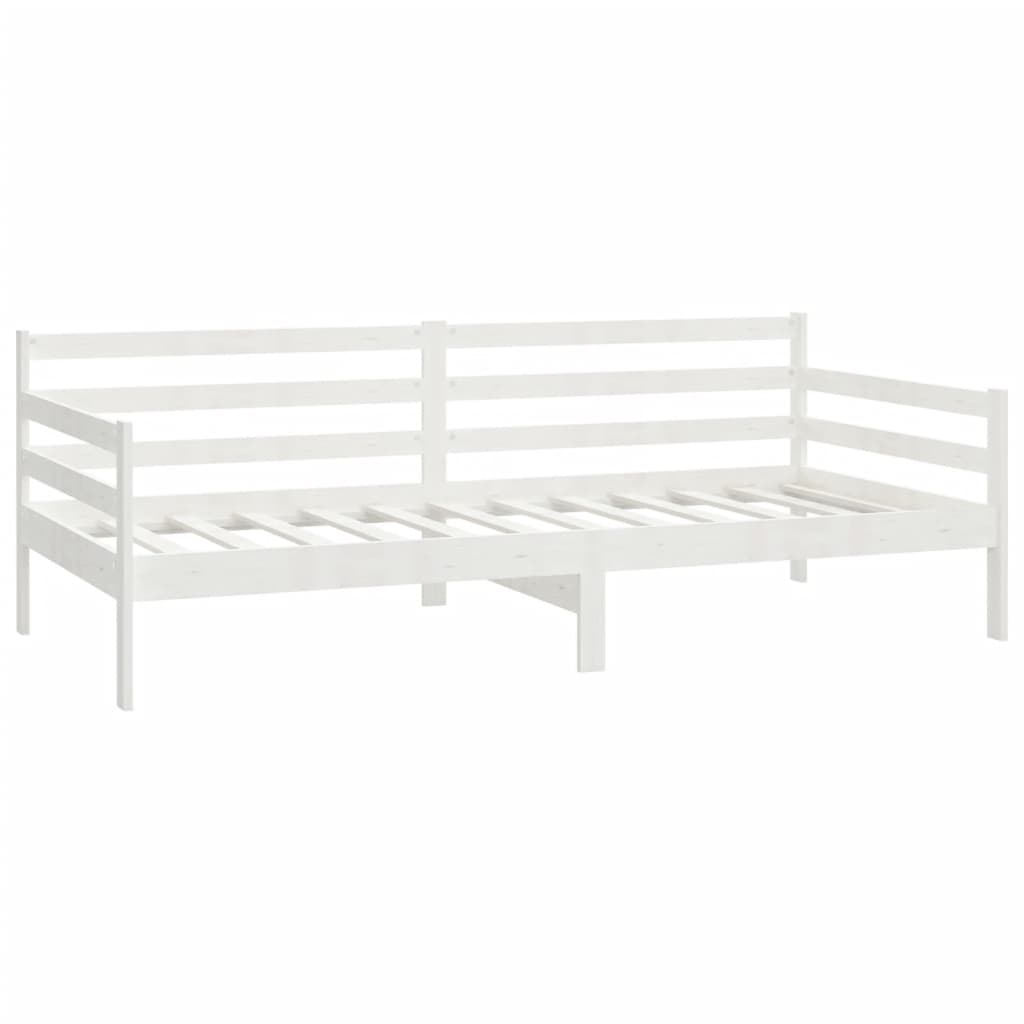 Slaapbank Zonder Matras 90X200 Cm Massief Grenenhout Wit
