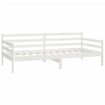 Slaapbank Zonder Matras 90X200 Cm Massief Grenenhout Wit