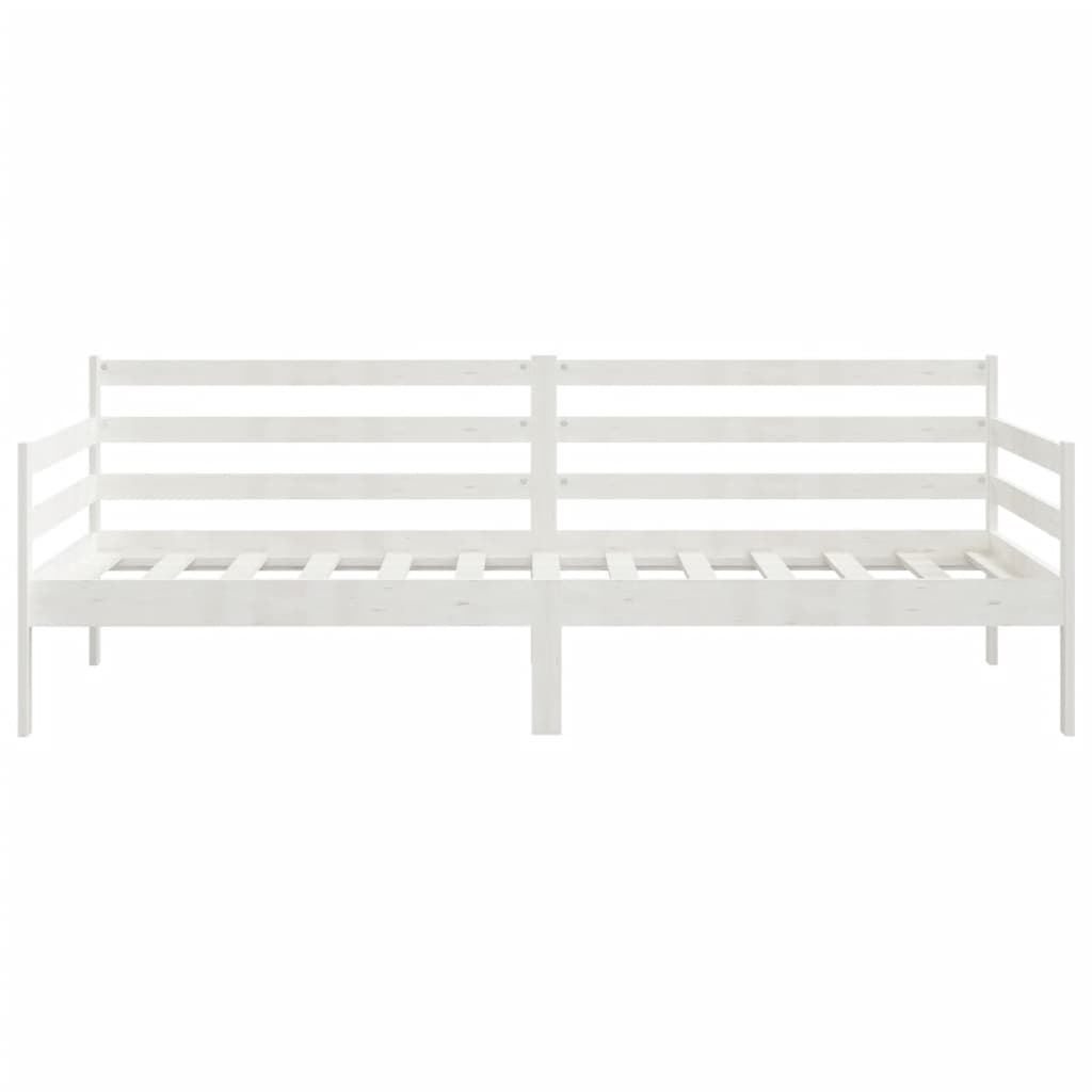 Slaapbank Zonder Matras 90X200 Cm Massief Grenenhout Wit