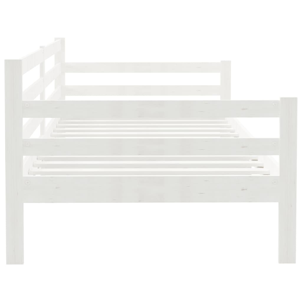 Slaapbank Zonder Matras 90X200 Cm Massief Grenenhout Wit