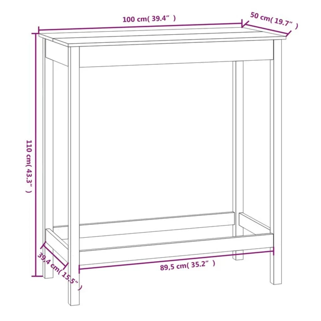 Bartafel Massief Grenenhout