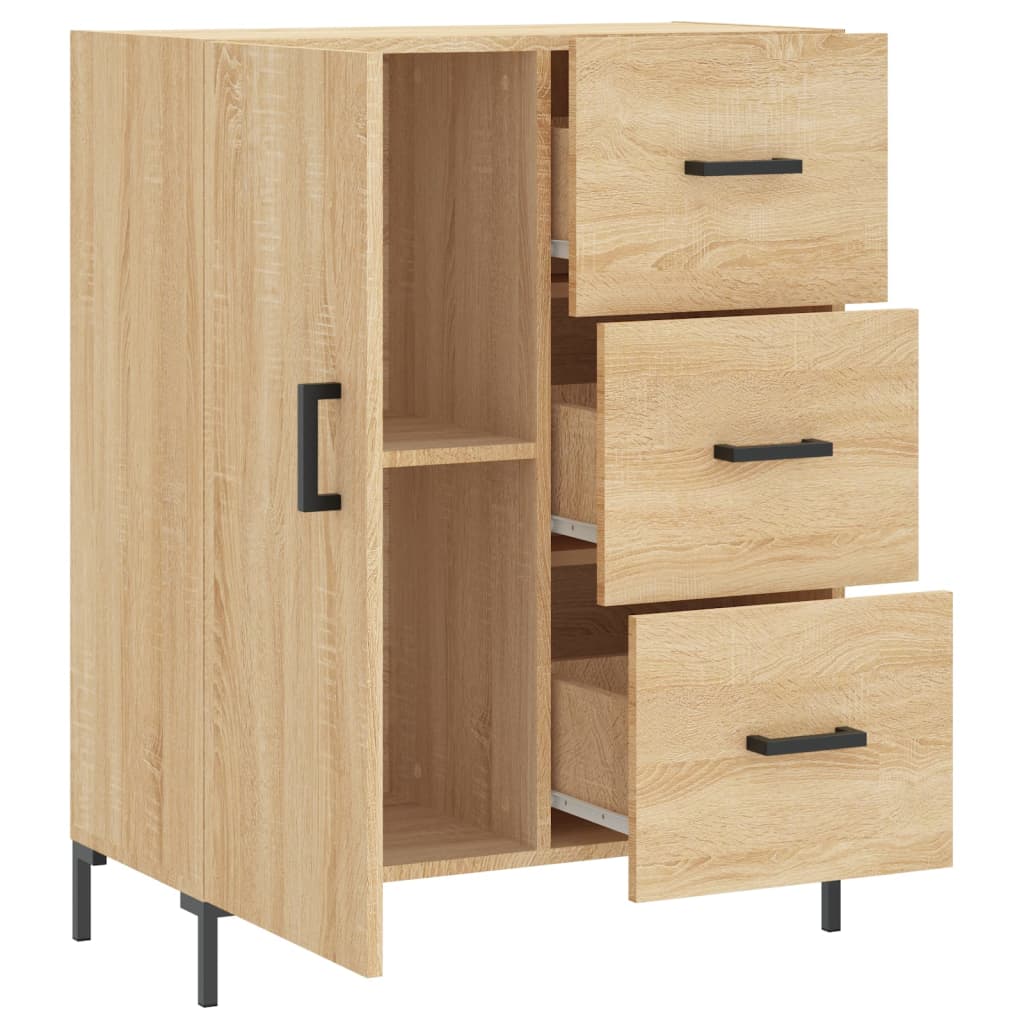 Dressoir 69,5X34X90 Cm Bewerkt Hout Kleurig