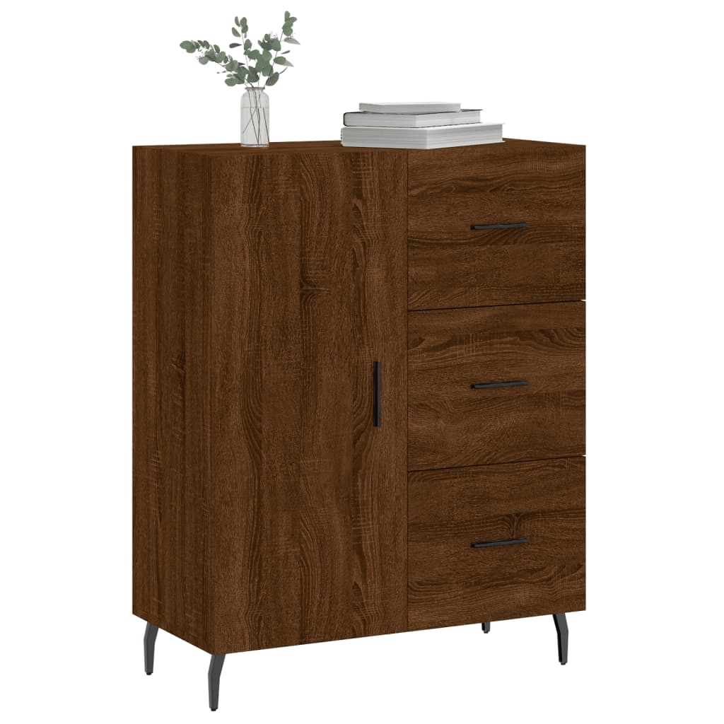 Dressoir 69,5X34X90 Cm Bewerkt Hout Bruin Eikenkleur