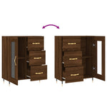 Dressoir 69,5X34X90 Cm Bewerkt Hout