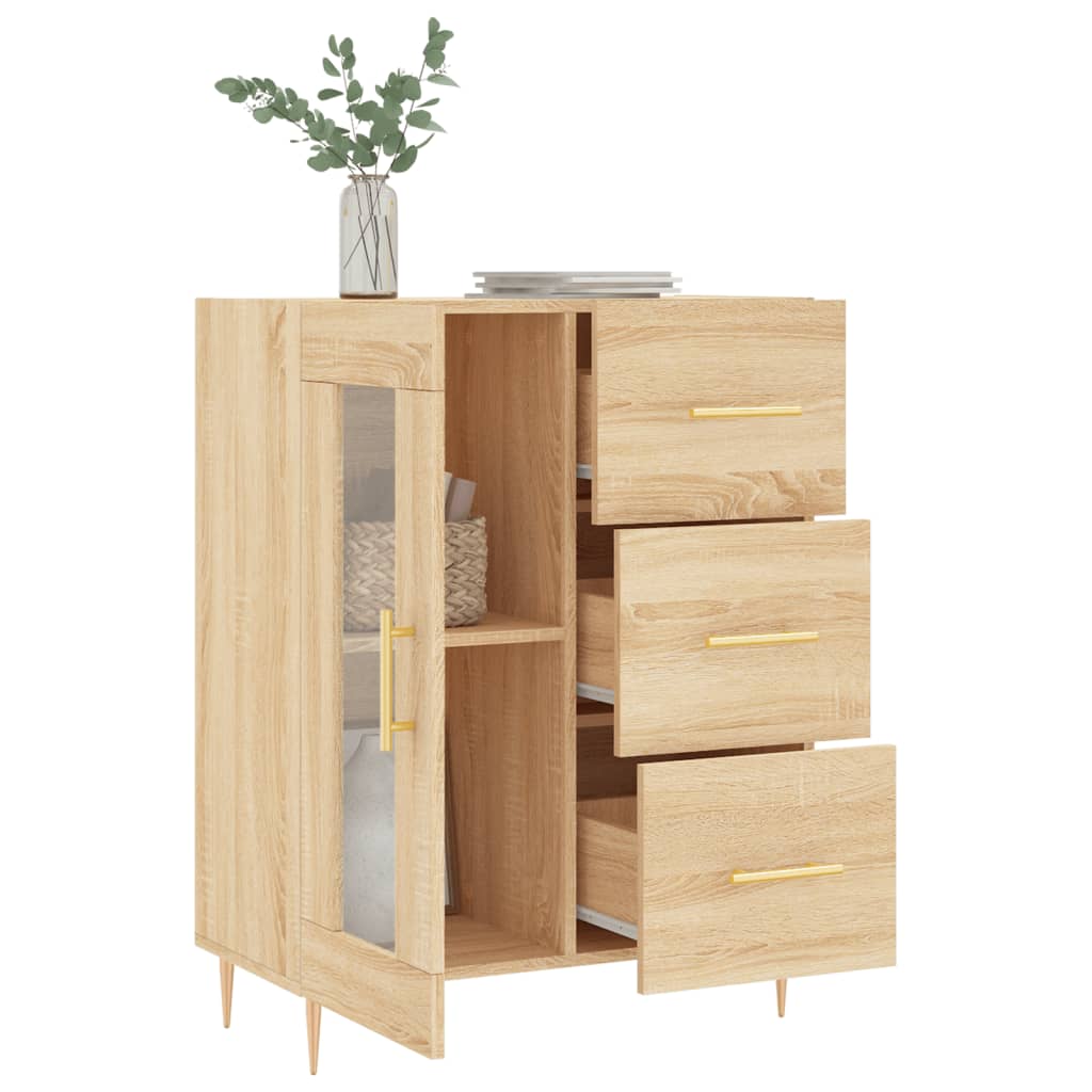 Dressoir 69,5X34X90 Cm Bewerkt Hout Kleurig