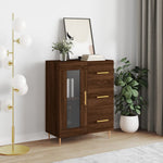Dressoir 69,5X34X90 Cm Bewerkt Hout Kleurig