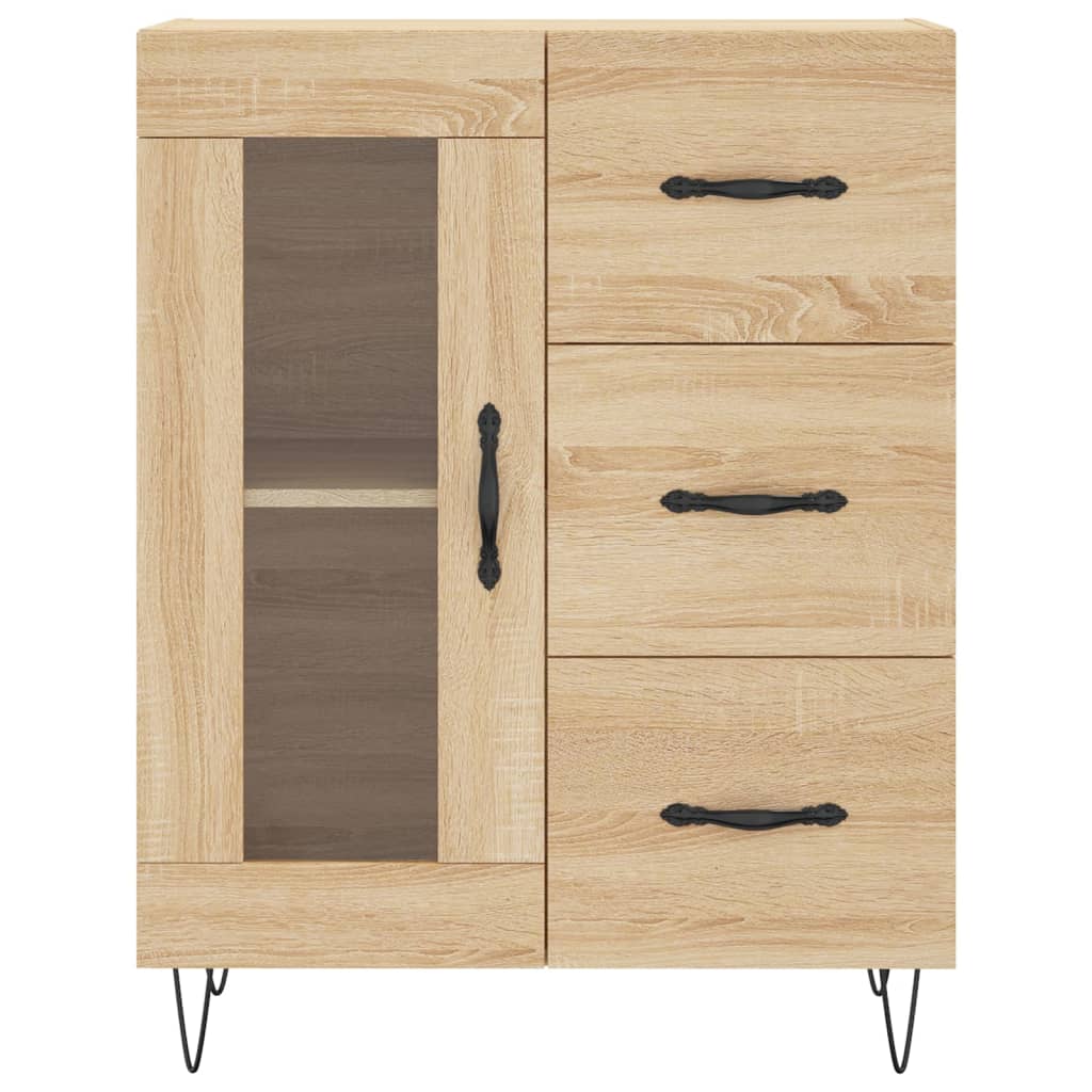 Dressoir 69,5X34X90 Cm Bewerkt Hout Kleurig