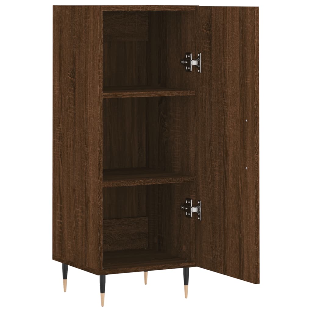 Dressoir 34,5X34X90 Cm Bewerkt Hout Bruin Eikenkleur