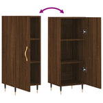 Dressoir 34,5X34X90 Cm Bewerkt Hout Bruin Eikenkleur