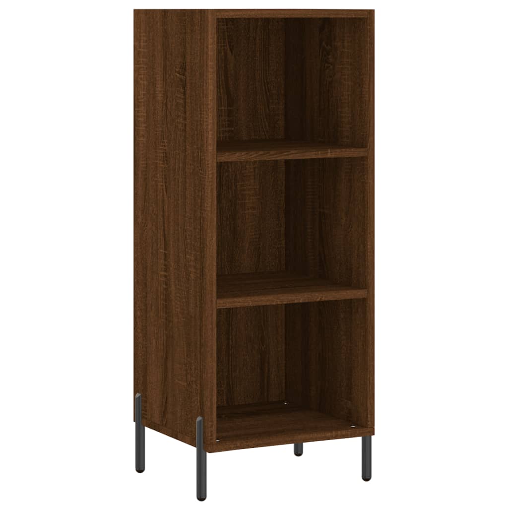 Dressoir 34,5X32,5X90 Cm Bewerkt Hout Bruin Eikenkleur