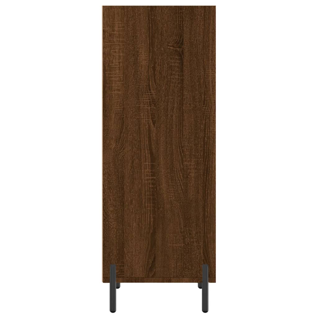 Dressoir 34,5X32,5X90 Cm Bewerkt Hout Bruin Eikenkleur