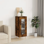 Dressoir 34,5X34X90 Cm Bewerkt Hout Eikenkleurig